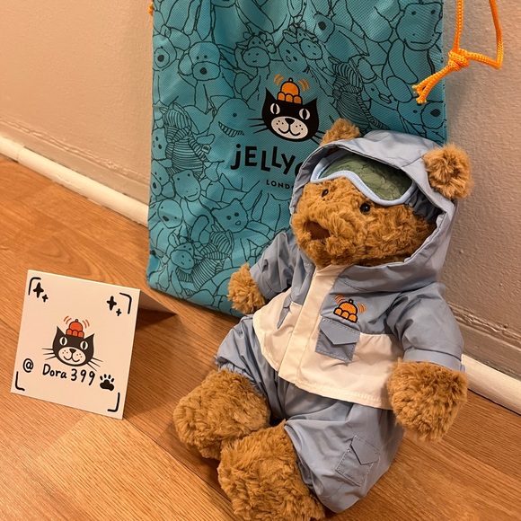 Authentic Jellycat Bartholomew Bear in Snow Suit, medium size. - Picture 2 of 4